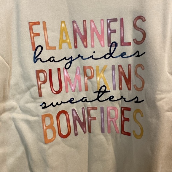 Fall Themed Graphic Print Pull Over Sweatshirt - Picture 7 of 10